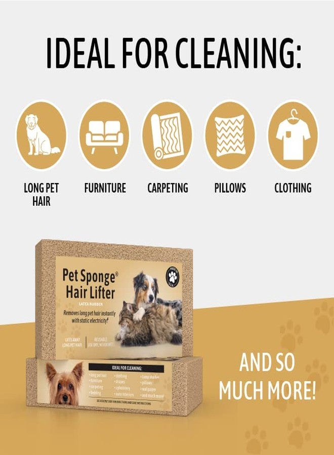 SpongeCo Pet Sponge Hair Lifter 3 Pack Remove Dog, Cat and Other Pet Hair from Furniture, Carpet, Bedding and Clothing - 3 Sponges All Natural Latex Rubber, Made in The USA - Image 3